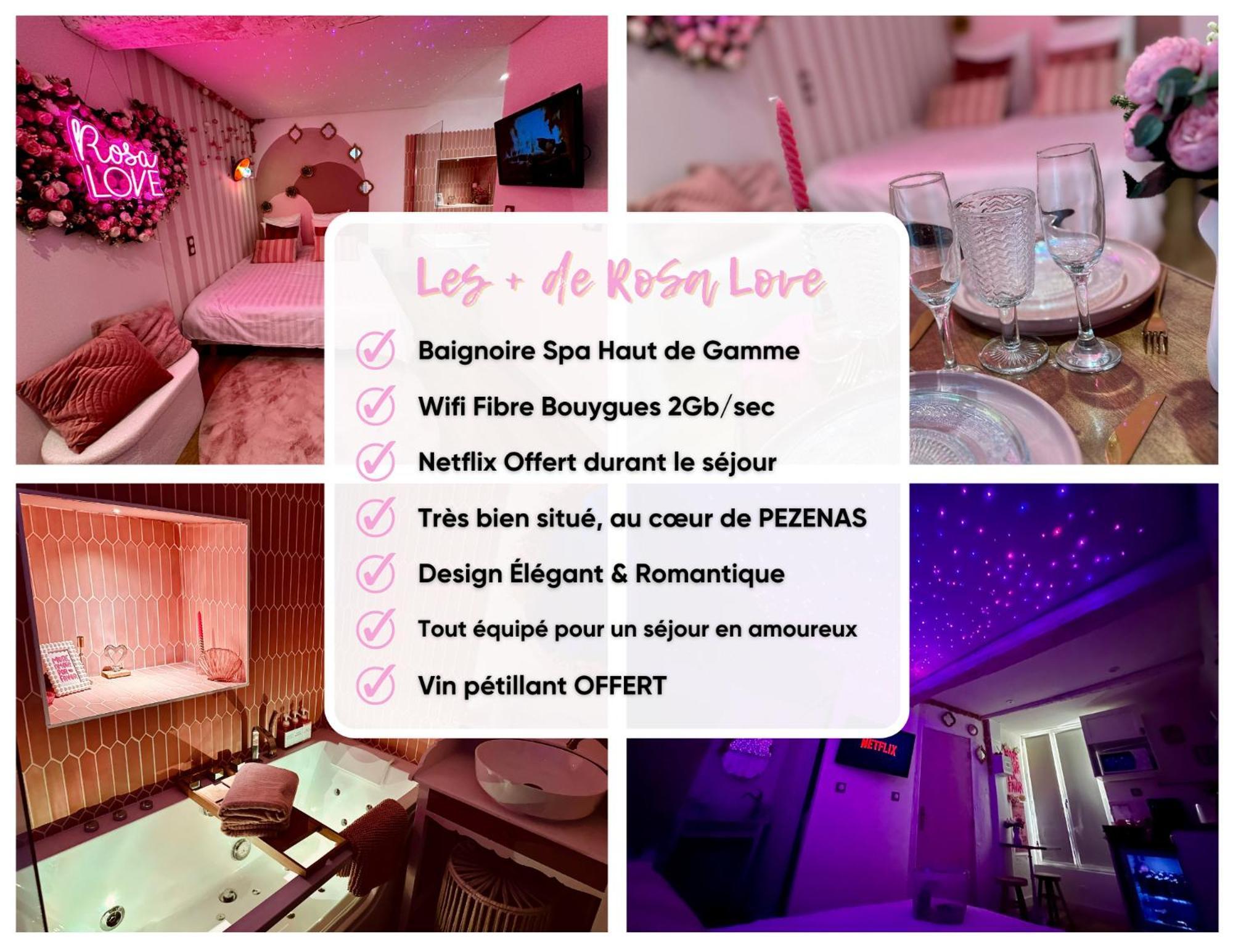 Romantic Room - Balneo - Ciel Etoile - Free Wifi - Netflix - Hyper Centre Pézenas المظهر الخارجي الصورة